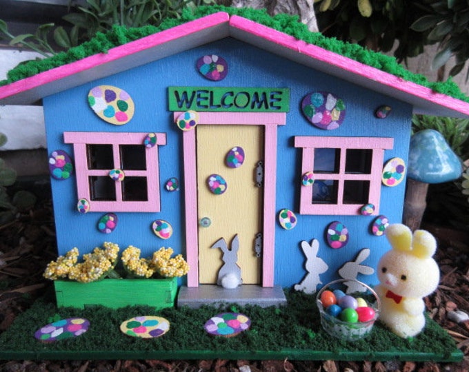 Miniature Garden Easter Bunny Cottage Fairy Cotton Tail Rabbit Etsy