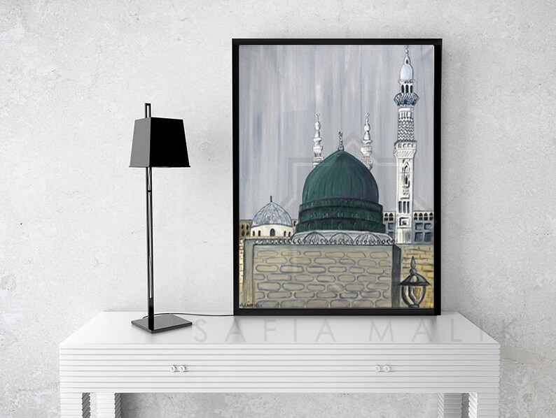 Masjid Nabawi Green Dome Art Print