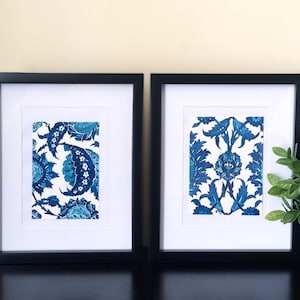 Turkish Iznik pattern Original Paintings (set of 2)