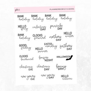 UK Bank holiday - Planner stickers