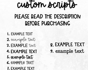 Custom Script - PLEASE READ DESCRIPTION