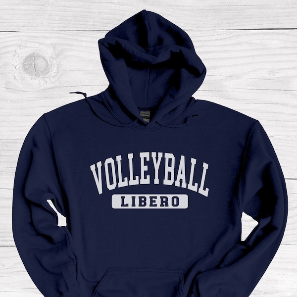 Volleyball Libero Hoodie, Womens Volleyball Sweatshirt, Girls Volleyball Gift, Beach Volleyball Libero Sweatshirt, Volley Ball Player Hoodie