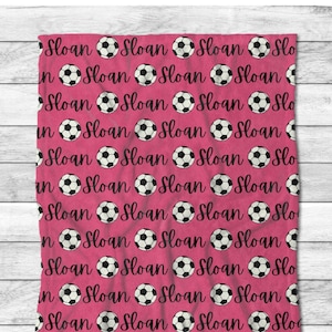 Personalized Soccer Player Blanket, Soccer Team Senior Gifts, Custom Soccer Name Blanket, Soccer Goalie Gift, Girls Soccer, Boys Soccer Gift