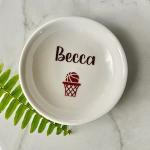 Girls Basketball Senior Night Gift, Custom Ring Dish for Basketball Player, Girls Basketball Team Gift, Womens Basketball, Basketball Coach