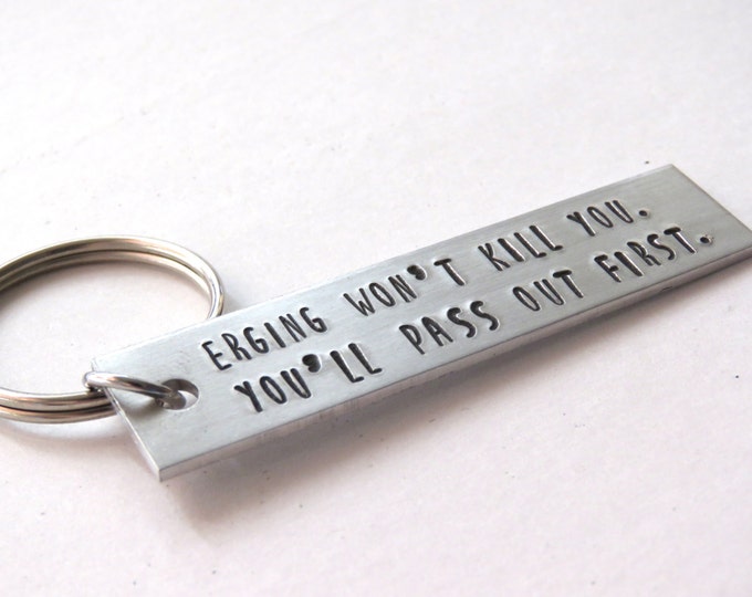 Rowing Keychain, Erging Keychain, Rowing Crew Theme Keychain, Gift for