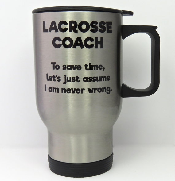 lacrosse coach mug stainless steel travel mug for lacrosse Etsy