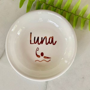 Water Polo Player Gift, Personalized Girls Water Polo Ring Dish, Custom Jewelry Dish for Water Polo Coach, Water Polo Goalie Gift
