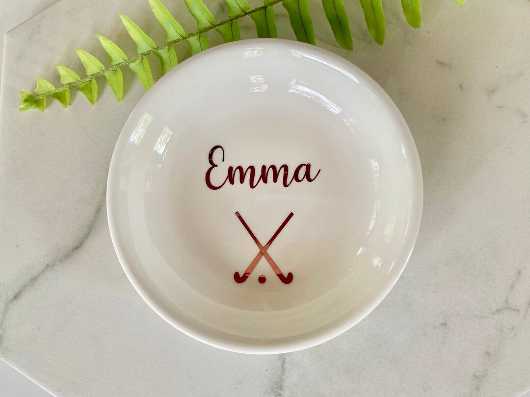 Field Hockey Gift, Personalized Girls Field Hockey Player Ring Dish