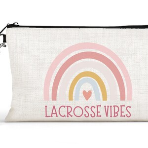 Girls Lacrosse Makeup Bag, Lacrosse Player Gift, Lacrosse Gifts for Girls, Lacrosse Coach Gift, Senior Gifts for Girls Sports Gifts, Lax Mom