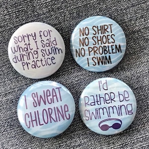 Swimming Buttons, Swimmer Pins, Swimmer Magnets, Swimming Gifts, Swim Pin, Swim Gift Ideas, Swim Team Gifts, Swim Locker Decoration