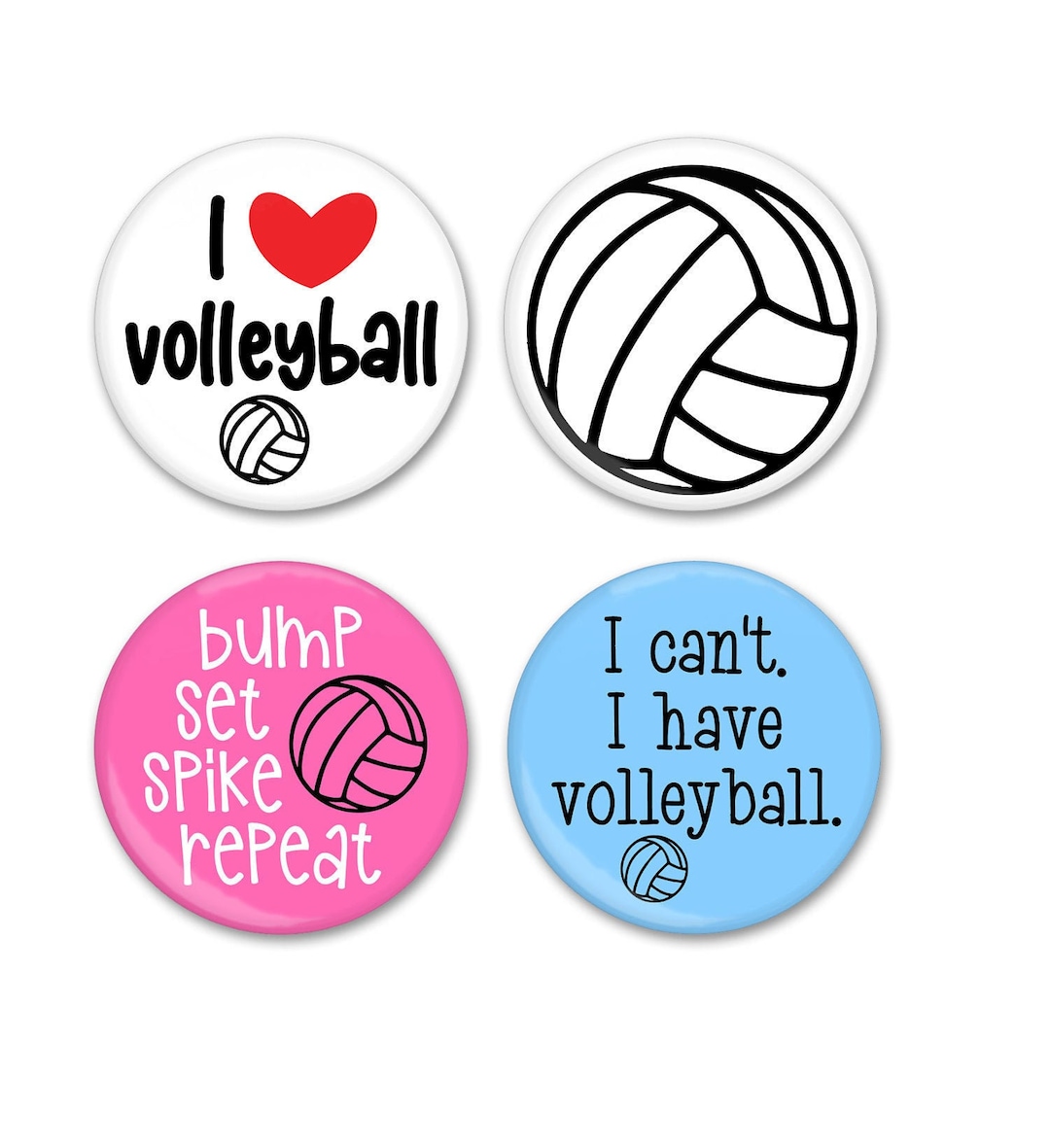 Volleyball Player Gift, Volleyball Pins, Volleyball Buttons, Volleyball