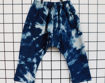 Pantalones de harén vaquero tie dye, sarouel, versión más ligera