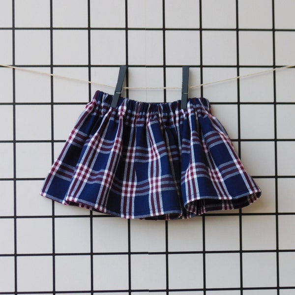 Jupe enfant en coton tartan