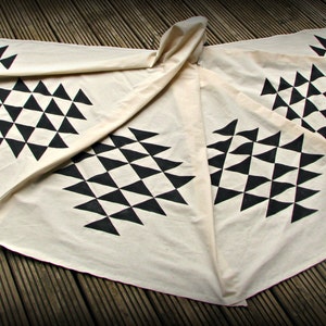 Teepee tent, playtent, handprinted, natural cotton fabric image 4