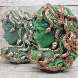 Medusa Candle: Greek Mythology Decor - 100% Beeswax