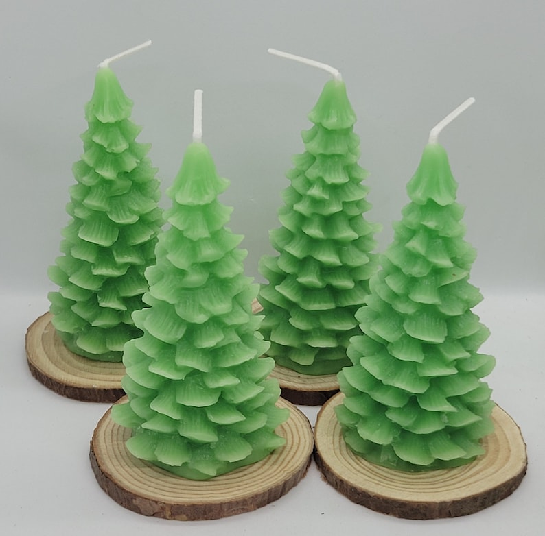 Pine Tree Candle Fall/winter Seasonal Decor 100 Beeswax Etsy
