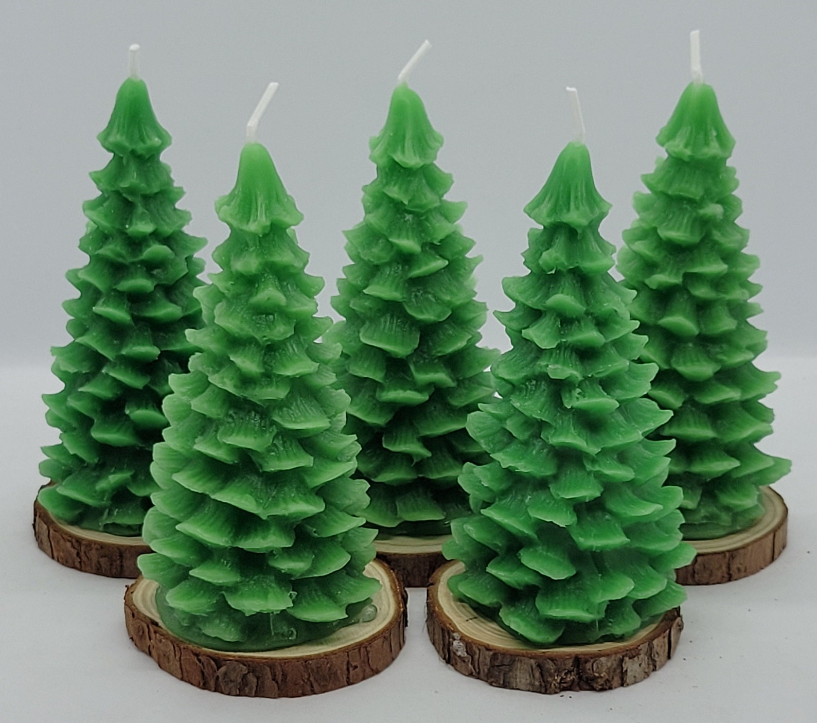 Pine Tree Candle Fall/winter Seasonal Decor 100 Beeswax Etsy