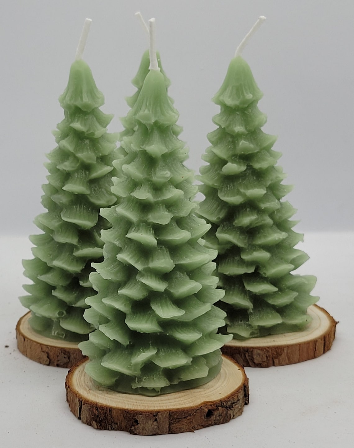 Pine Tree Candle Fall/winter Seasonal Decor 100 Beeswax Etsy