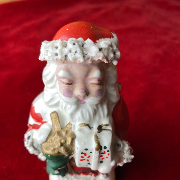 Vintage Santa Figurine with gifts and stocking