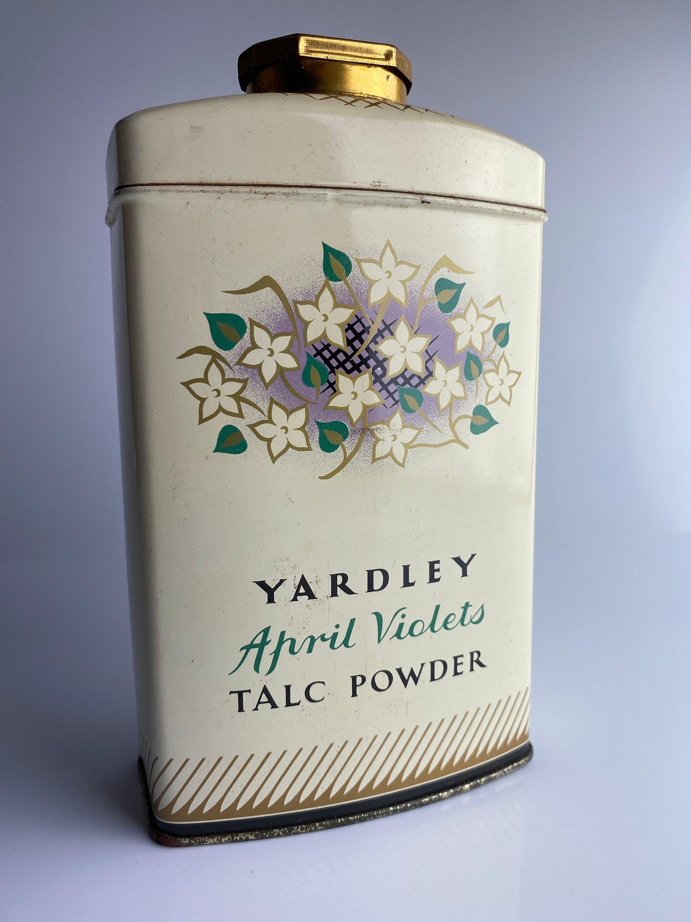 Vintage Yardley April Violets Talc Powder Etsy
