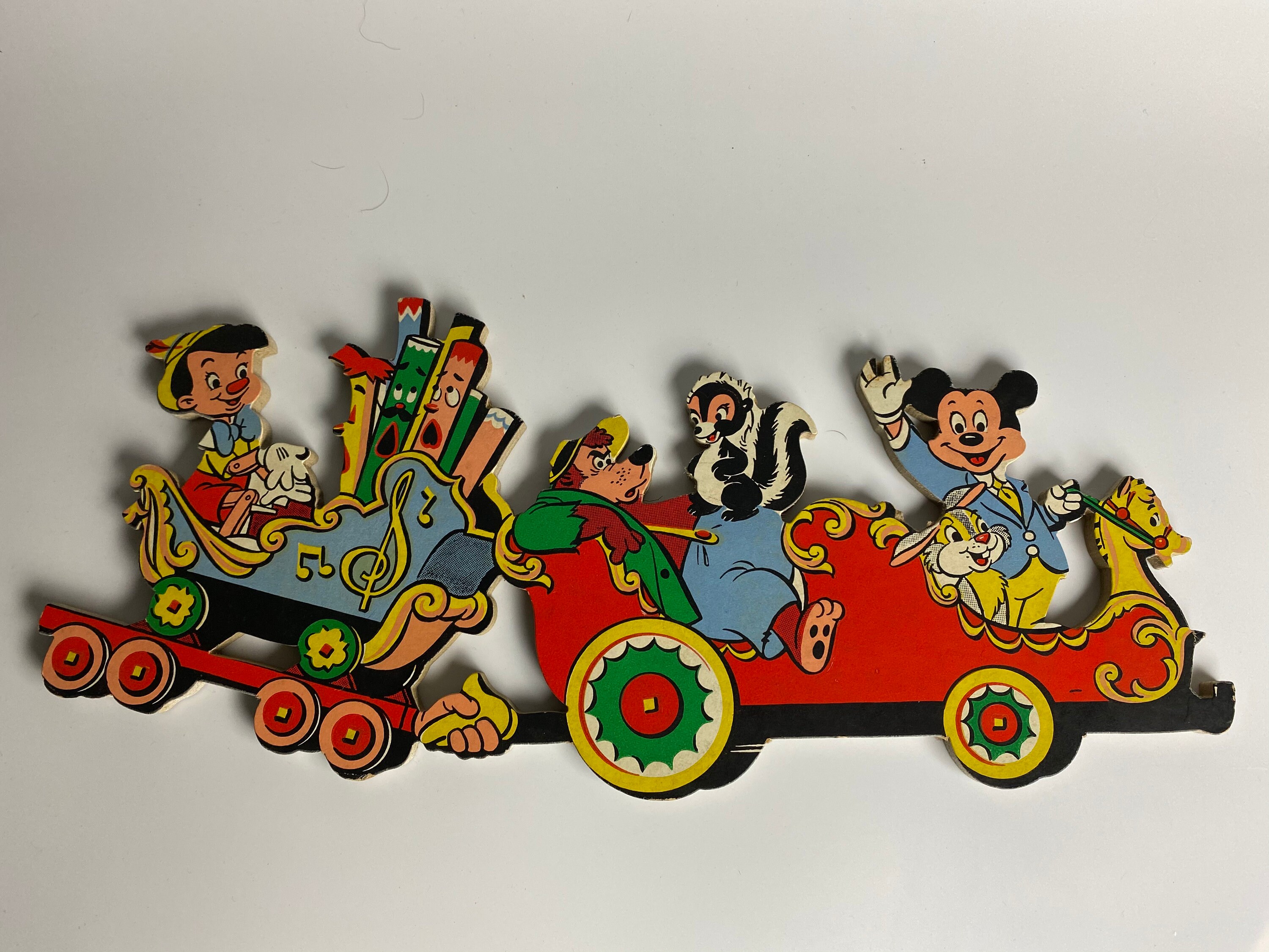 Vintage Disney Train Wall Hanging 4 Pieces Etsy