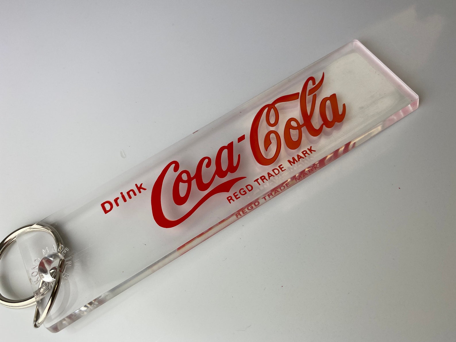 Cocacola Plastic Acrylic Key Ring Etsy