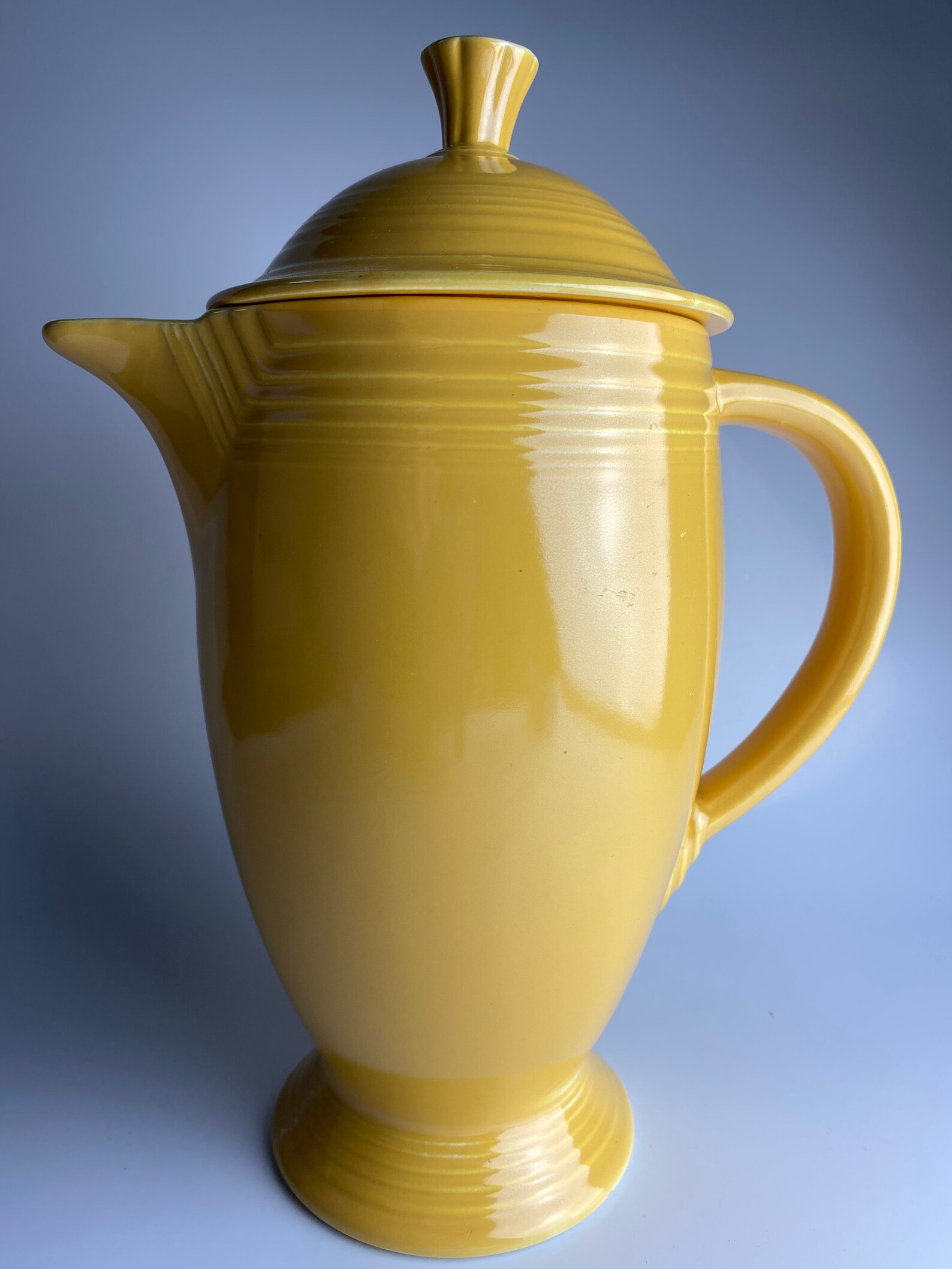 Vintage Fiestaware Coffee Pot in Original Fiesta Yellow Etsy