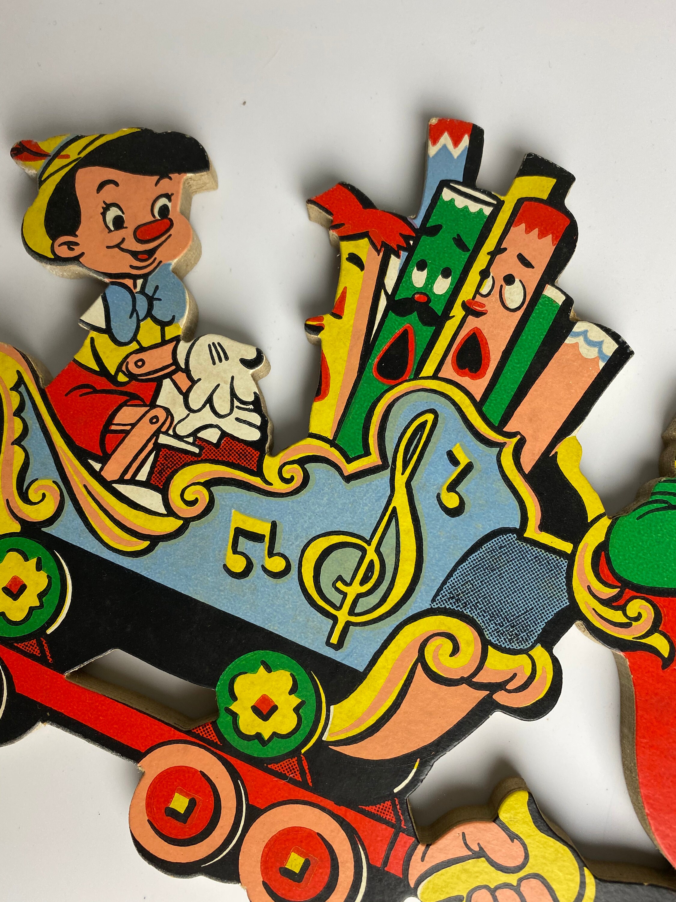 Vintage Disney Train Wall Hanging 4 Pieces Etsy