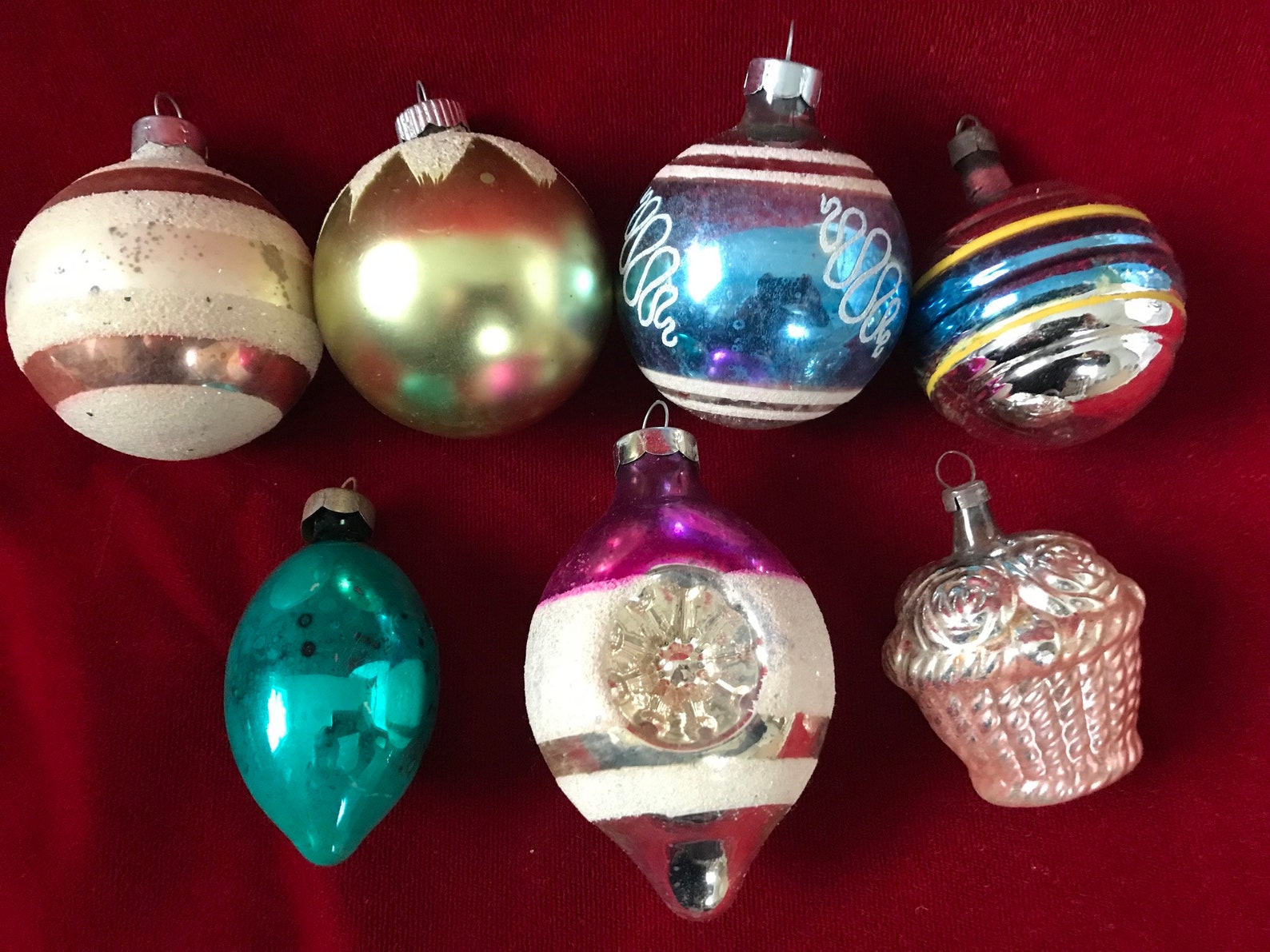 Vintage 1950's Christmas Ornaments 
