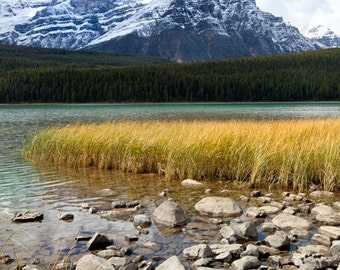 Fine Art Landscape Photography - Mountain and Lake in Banff National Park, Canada, Home and Office decor photographic print