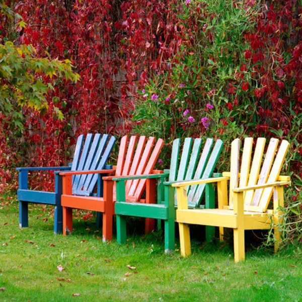 Lovely Outdoor Chairs, Fine Art photography, Colorful Home and Office wall decor photographic print