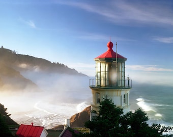 Nature Landscape photography - Historic Heceta Head Lighthouse, Oregon State.