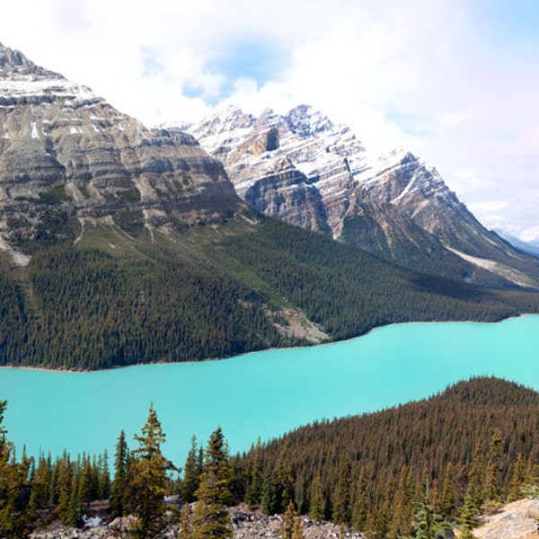La nature paysage photographie - Peyto Lake, Parc National Banff, Canada, maison et bureau Decor photographie