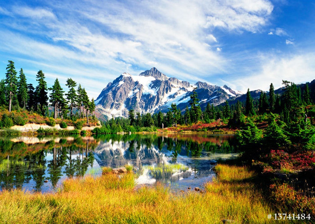 Mt Shuksan in Autumn Washington State USA Nature Landscape - Etsy