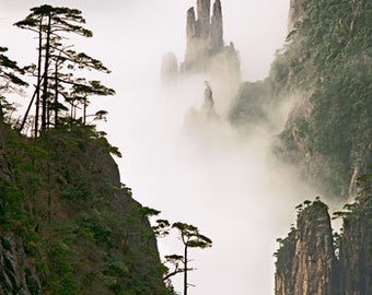 Huangshan (Yellow Mountain) National Park, China. Nature Landscape film photography