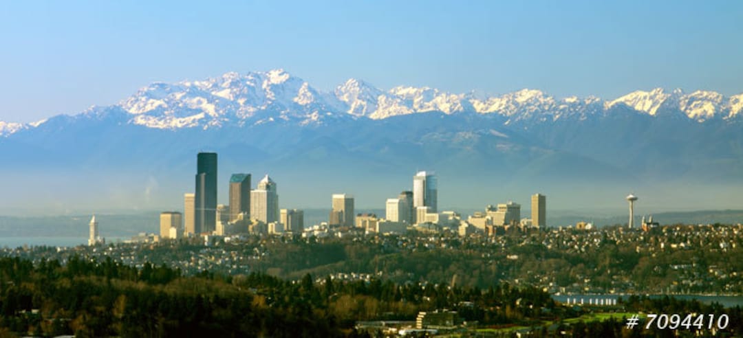 Cityscape Photography - City of Seattle Skyline View From Somerset
