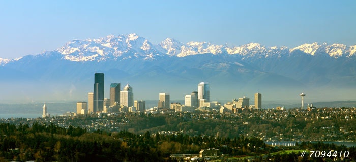 Cityscape Photography - City of Seattle Skyline View From Somerset