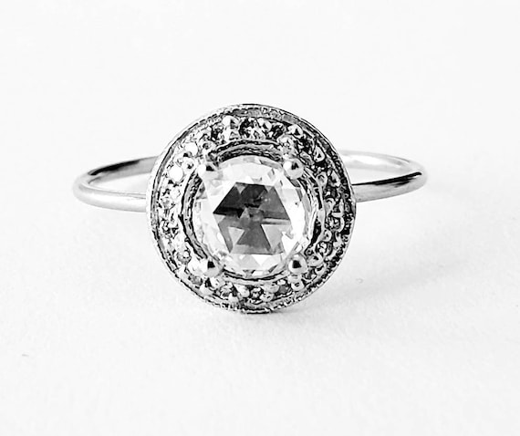 Rose cut diamond engagement ring | Rose cut diamo… - image 3