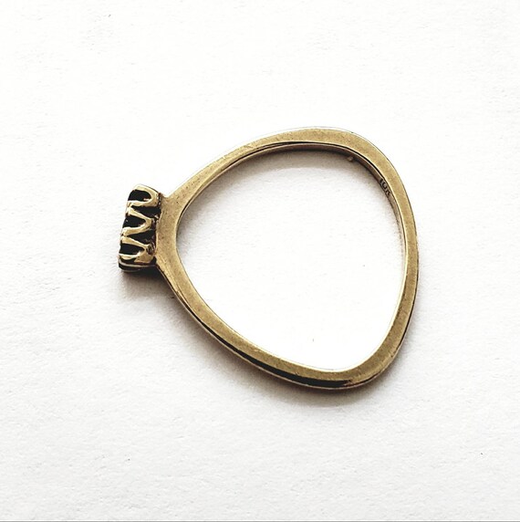 Mini Sapphire ring | 10k ring sapphire trio ring … - image 7