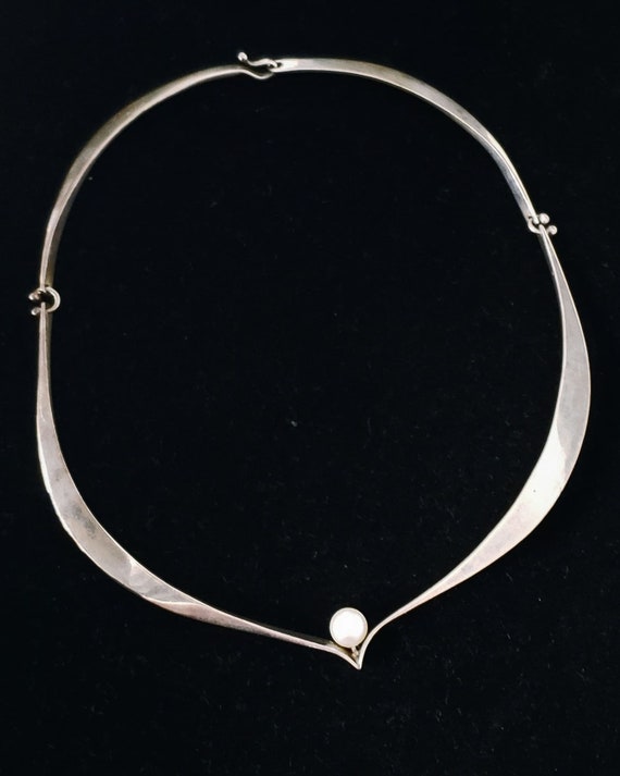Ed Wiener sterling necklace | MCM silver chocker |