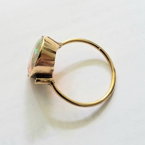 Opal ring | bezel set Opal ring | 18k flashy opal… - image 3