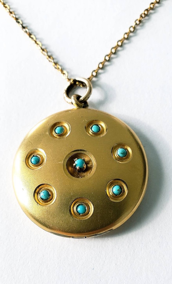Victorian turquoise locket | antique locket