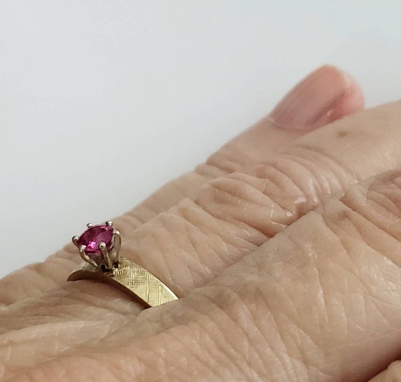 Ruby ring | 1960s ruby ring | ruby wedding band - image 4