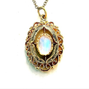 14k moonstone pendant | moonstone necklace | charm