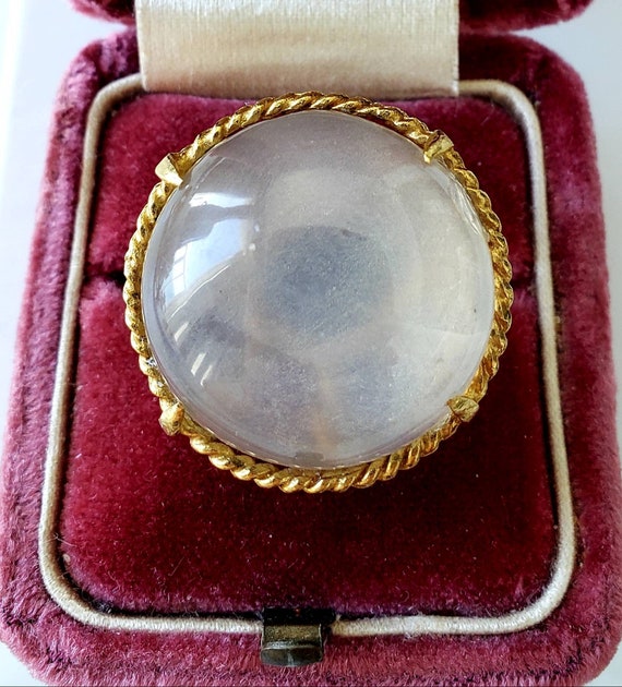 Moonstone ring | antique moonstone orb ring | moon