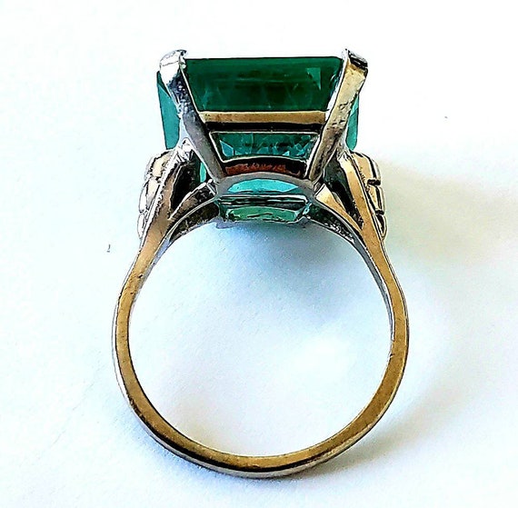 14k green flourite ring  |  emerald color flourit… - image 3