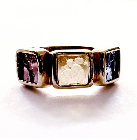 18k Angel ring | 18k Cherub ring | Italian intaglio Angel | 18k ring