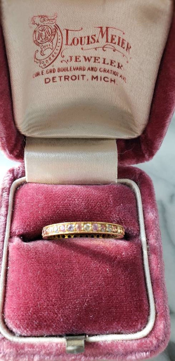 18k Rainbow Sapphire Ring | 18k Gem Band  | 18k wedding band View 2