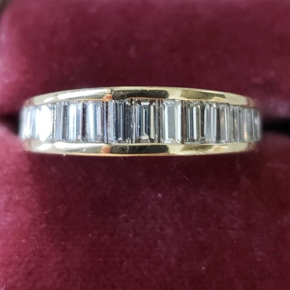 Diamond  baguette ring | diamond stacking ring | b