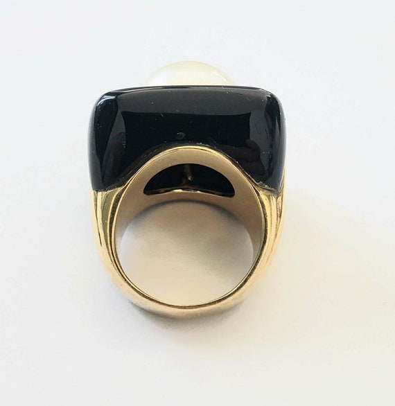 Mabe pearl ring | onyx ring | diamond onyx ring |… - image 4